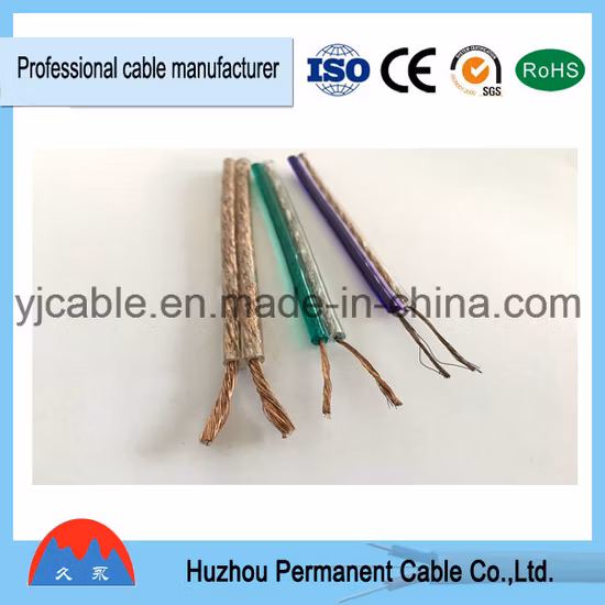 Audio & Video Transparent Copper/CCA Conductor Colored Speaker Wire
